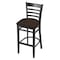 Holland Bar Stool Co 30" Bar Stool, Black Finish, Rein Coffee Seat 314030Blk025 - alternate 1